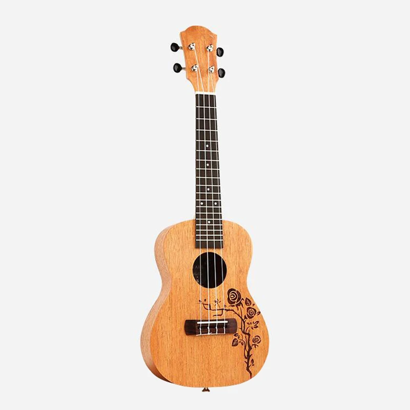 

Высшее качество 23 дюйма 4 струны Sapele деревянная Гавайская гитара Rosewood Fretboard Гавайский аксессуар гитара; Музыкальные инструменты Rosevine UK2308