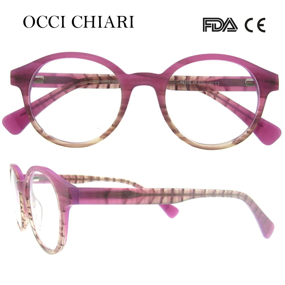 OCCI CHIARI 2018 цветные дизайнерские круглые ацетатные винтажные оправы для