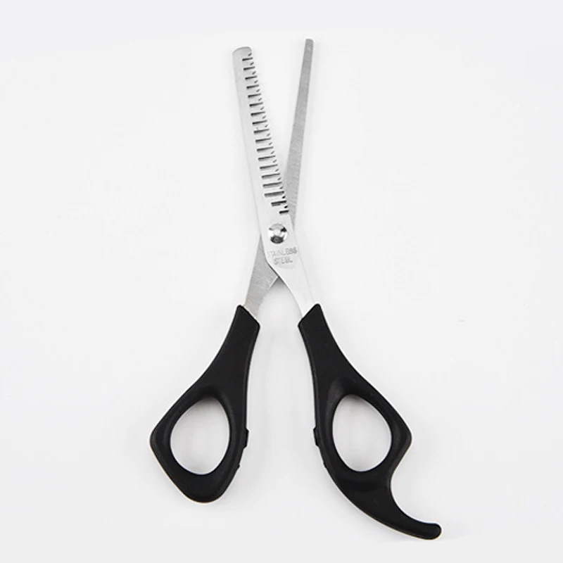 Mayitr 1pc Pro Hairdressing Scissors Black Stainless Steel Hair Cutting Shears Thinning Scissors Salon Barber Hairdressing