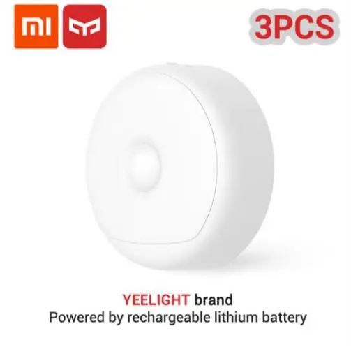 Bund светодиодный светильник Xiaomi Mijia Yee светильник светодиодный ночной Светильник Инфракрасный магнитный с крючками Дистанционный датчик движения тела для Xiaomi умный дом - Цвет: 3PC