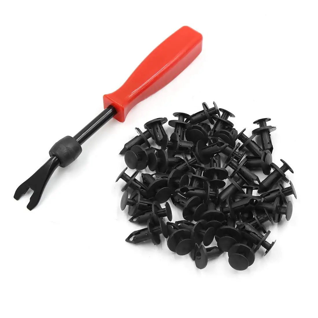

uxcell 40pcs 10mm Plastic Rivets Bumper Fender Clips Trim Panel Fasteners Automotive Expansion Screws w Remover Removal Tools
