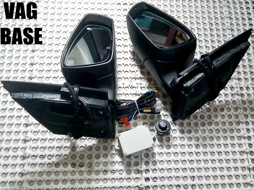 Глянцевое черное автоматическое складное зеркало боковое с поворотниками Для VW