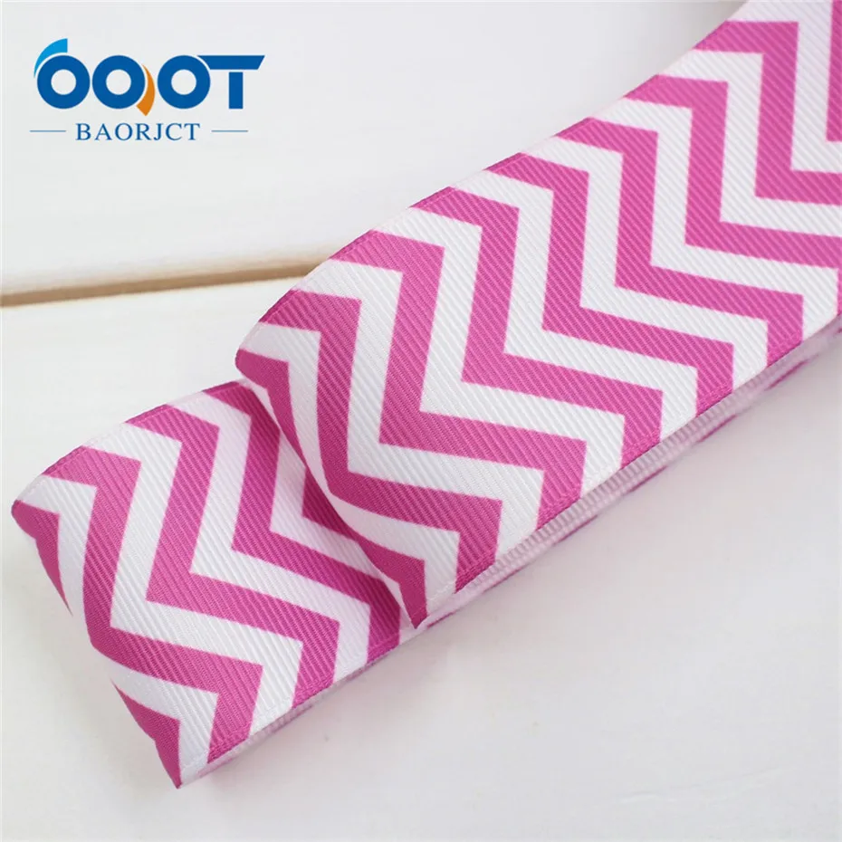 183 OOOT BAORJCT 14 цветов микс, 1-1/2 ''38 мм шеврон принт напечатанный корсажная гофрированная лента бант для волос diy вечерние украшения, MDBW40 - Цвет: 183