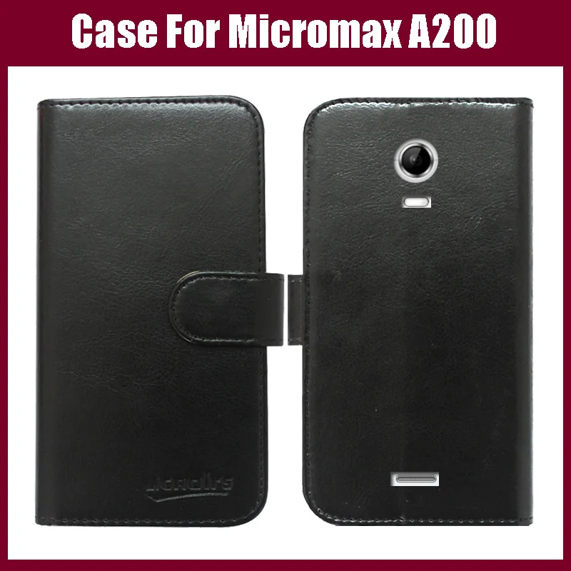 Кожаный чехол книжка для Micromax A200 Canvas Turbo Mini 6 цветов|leather case|case for micromaxcase shipping |