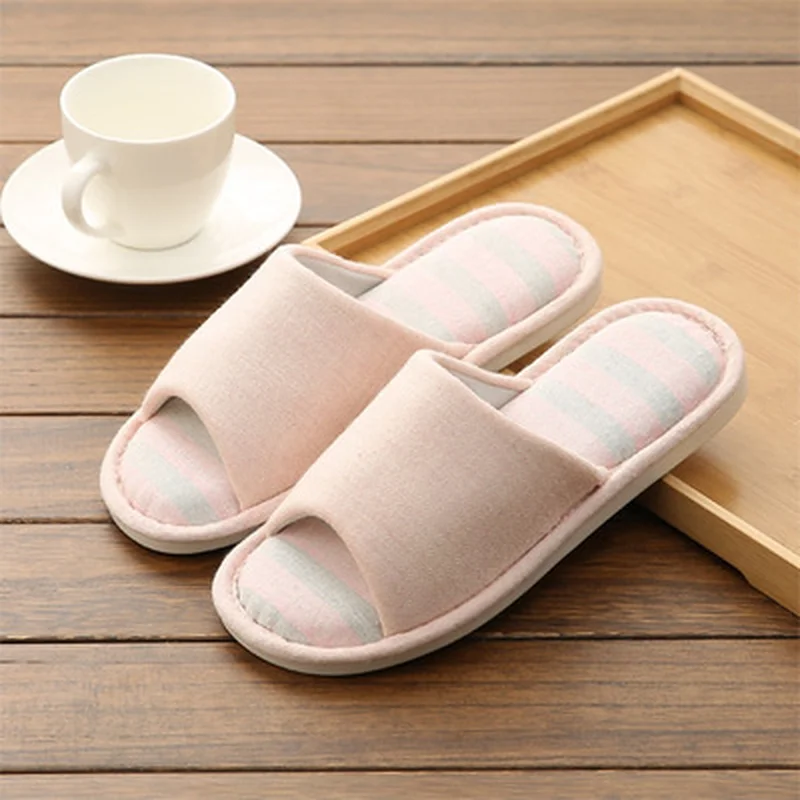 Тапочки женские домашние хлопковые тапочки для пар деревянный пол Нескользящие