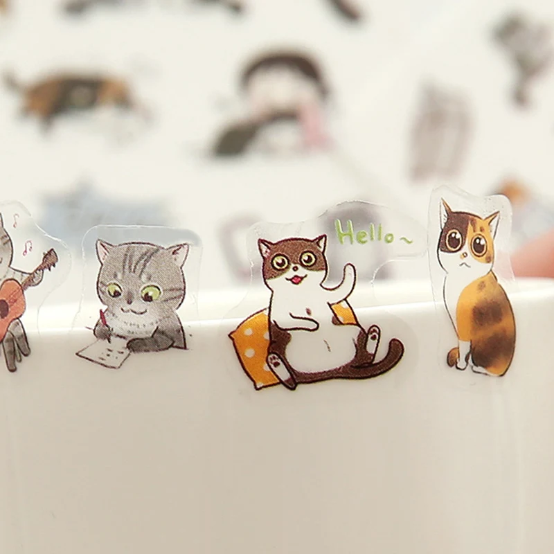 Набор из 6 листов наклейки на кожу декоративные Стикеры этикетки бумажные