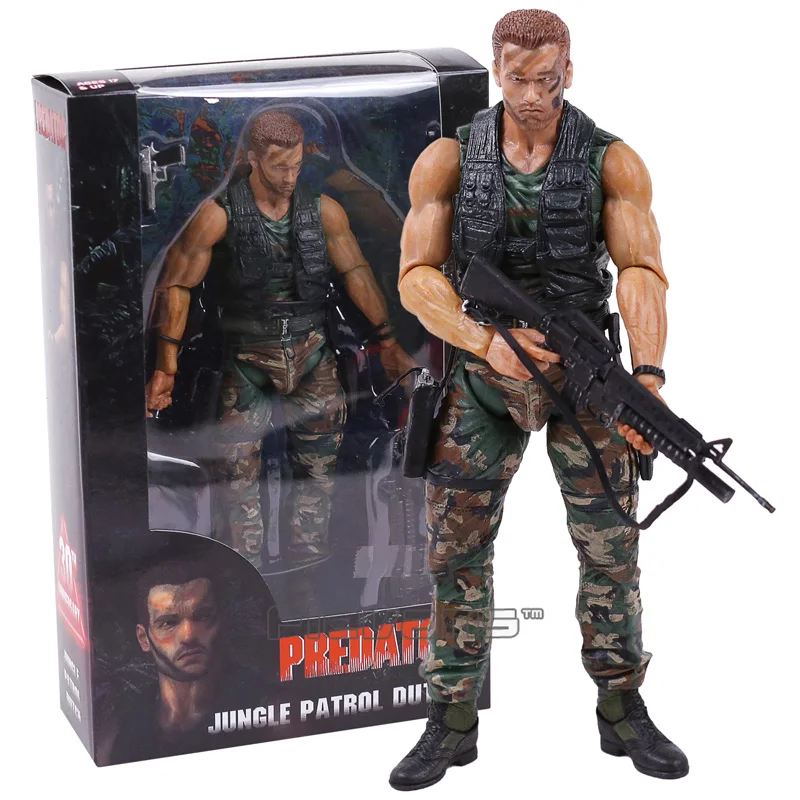 NECA Хищник 30-летие извлечения джунглей Маскировка голландские Охотники за джунглями ПВХ фигурка Коллекционная модель игрушки 18 см - Цвет: Patrol