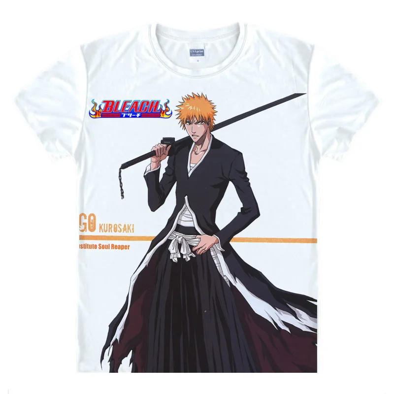 Coolprint аниме рубашка Tite Kubo отбеливающие футболки разных стилей с коротким рукавом