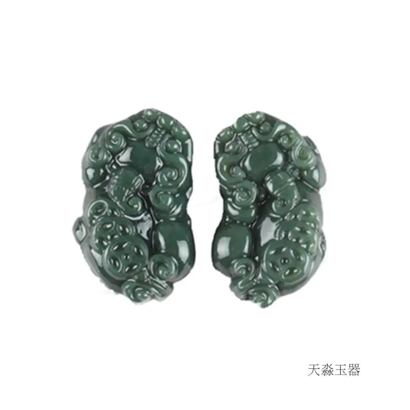 Природный Синьцзян Хэтянь нефритовый Сапфир кулон храбрости влюбленные