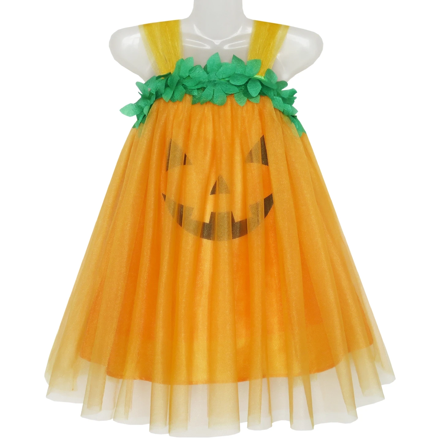 Sunny Fashion платья для девочек новогодние костюмы Тыква Тюль Вечеринка Платье Костюм