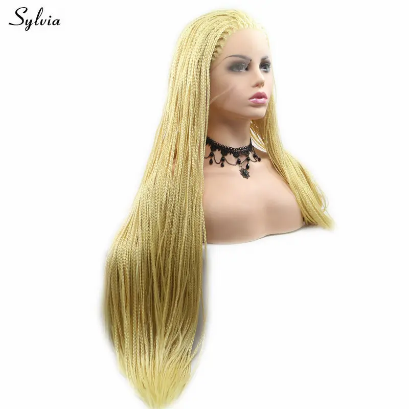 Sylvia плетеные парики Желтый/#613/розовый красный/коричневый/мятный зеленый/красный синтетический парик с косами для женщин натуральный волос