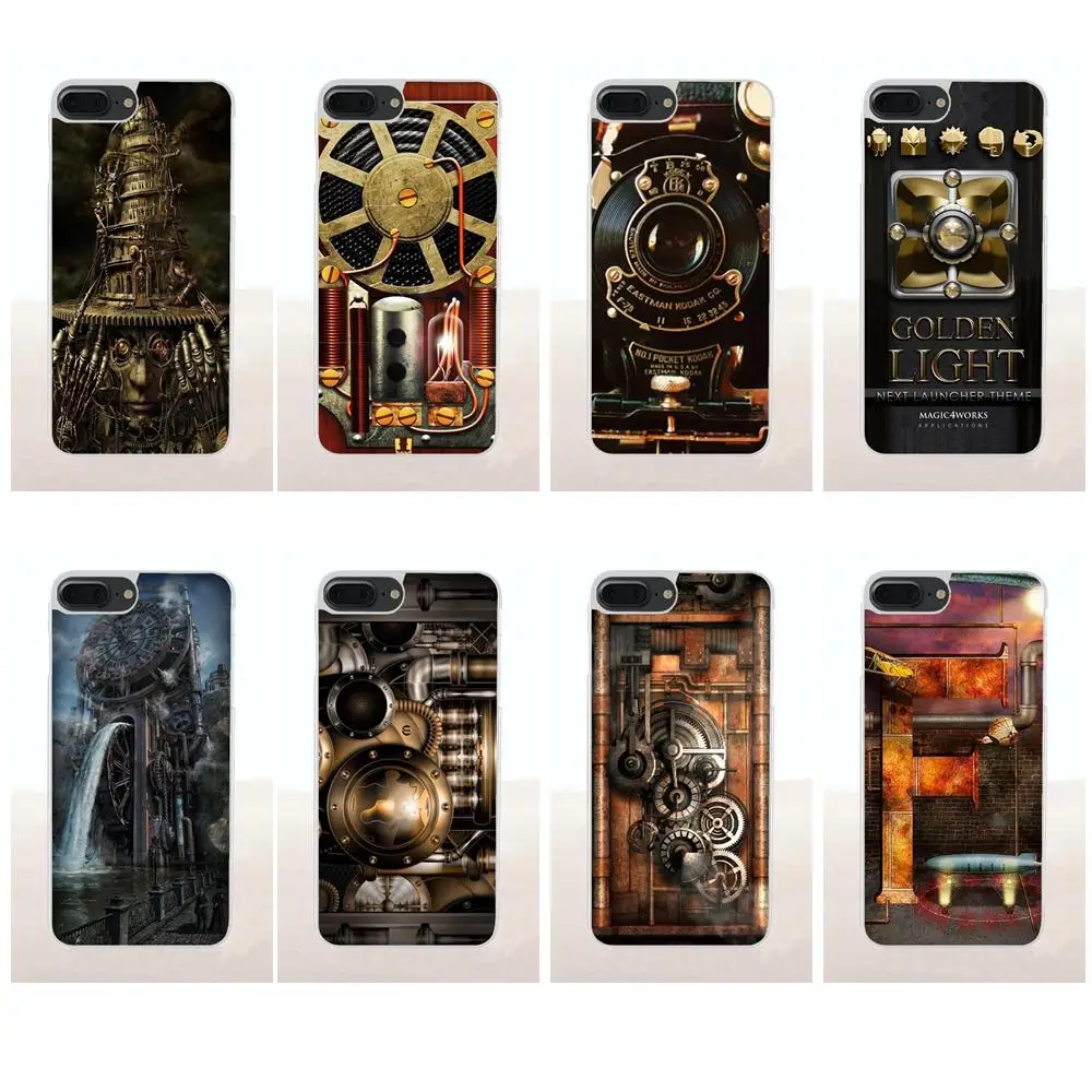 Мягкие защитные чехлы Bixedx для Samsung Galaxy A3 A5 A7 J1 J2 J3 J5 J7 2015 2016 2017 Steampunk Camera Machine|Бамперы|