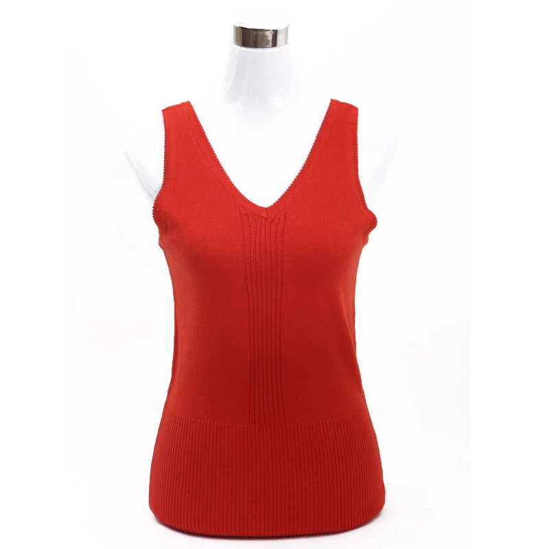 

2017 Autumn And Winter V-neck short design knitted waistcoat sleeveless slim basic shirt vest Fashion waistcoat