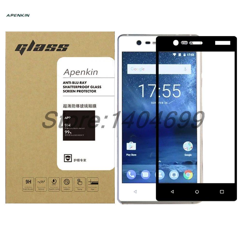 Закаленное стекло для Nokia 3 2.5D 0 26 мм полное покрытие Защитное 3|screen protector glass|screen