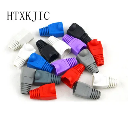 50 шт. Cat5 CAT5E CAT6 RJ45 разъем Ethernet сетевой кабель деформация сапоги Вилки гнездо