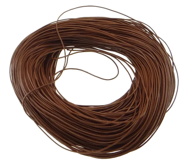 YYW воловья кожа шнур тибетские украшения кофейный цвет 1 мм Длина: Около 100 м