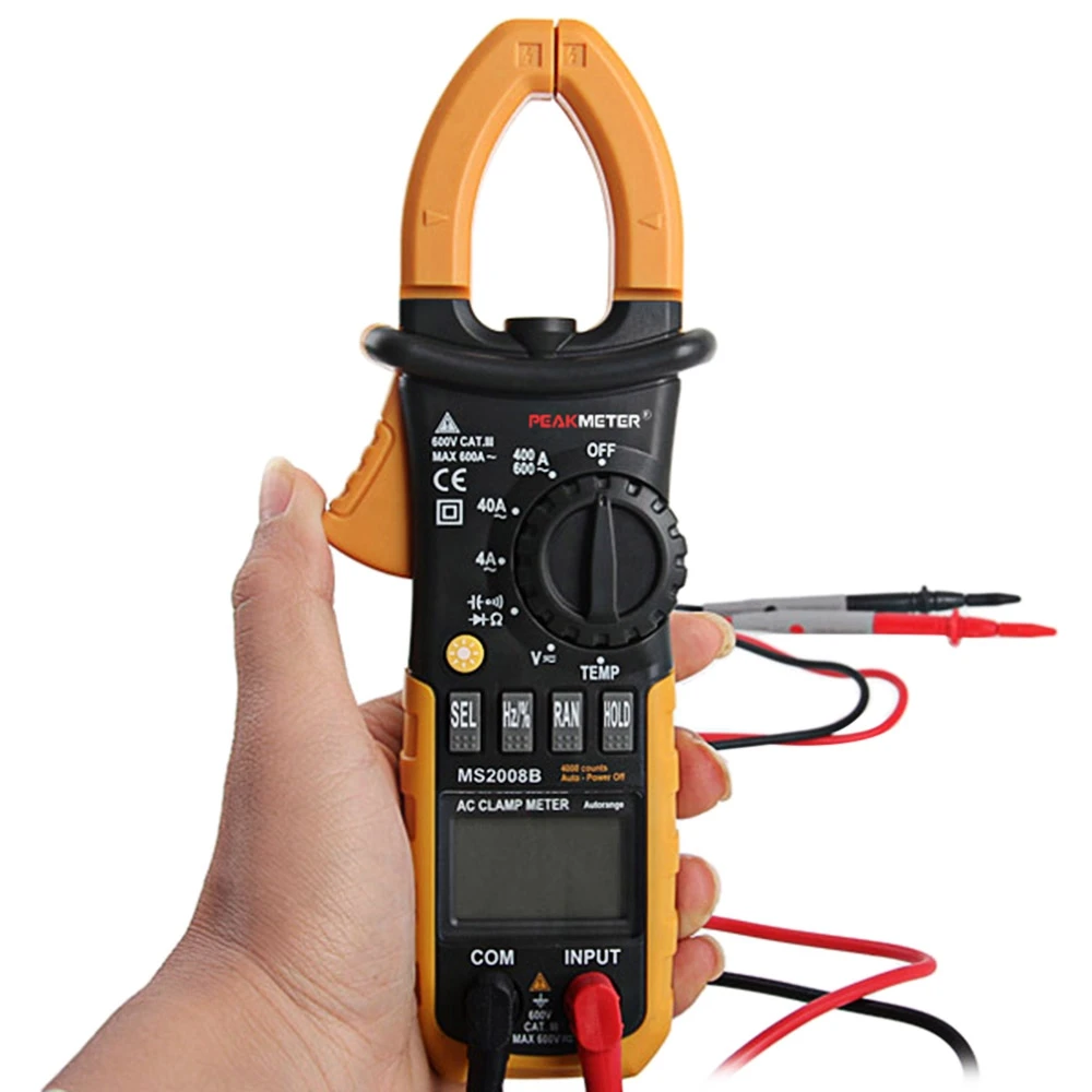 Peakmeter MS2008B Digital AC клещи 4000 отсчетов с подсветкой электрический ток тестер