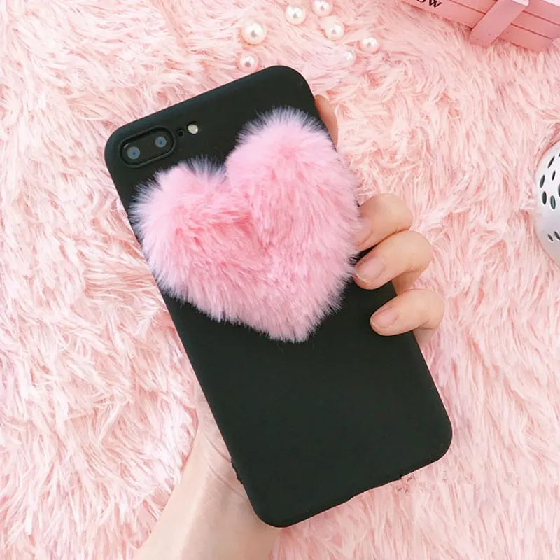 Милый плюшевый мягкий чехол 3D Love для Samsung Galaxy Note 9/8 S9/S8 Plus S7/S6 edge J3/J5/J7/A3/A5/A7/2017 A6 A8 2018