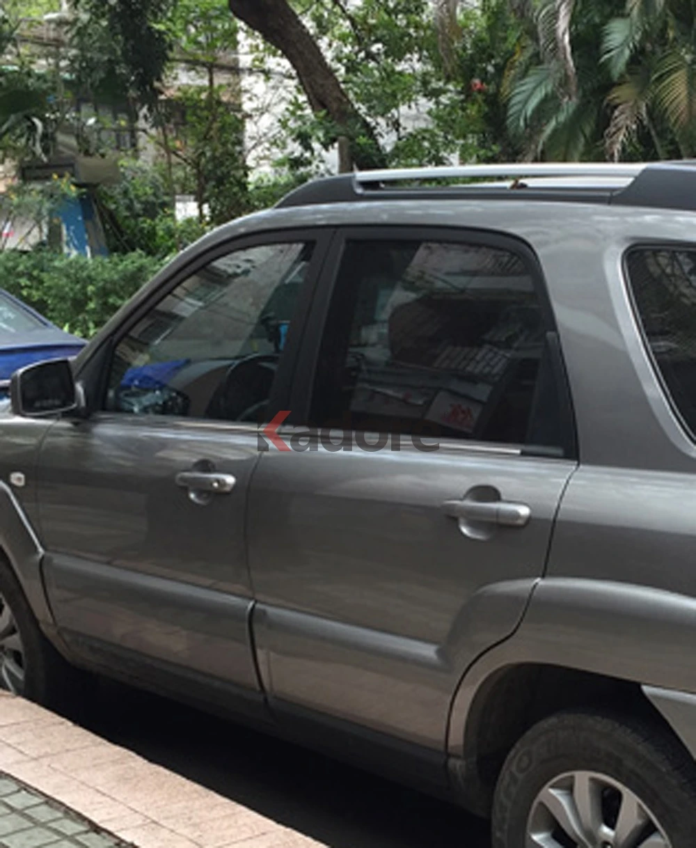 Для Kia Sportage 2005 2006 2007 2008 2009 2010 нержавеющая сталь отделка окна автомобиля рамка формовочная крышка наклейка внешние аксессуары