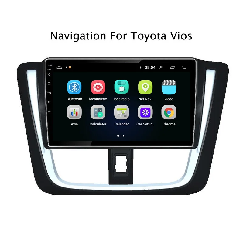 10 1 &quot2.5D Android 8 автомобильный DVD gps плеер для Toyota Vios 2016-2017 Автомагнитола стерео