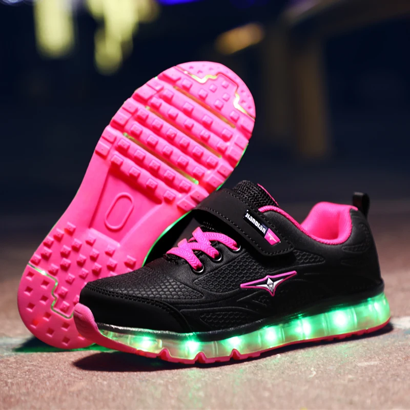 Новинка 2019 Детские светящиеся кроссовки светящаяся обувь для мальчиков и