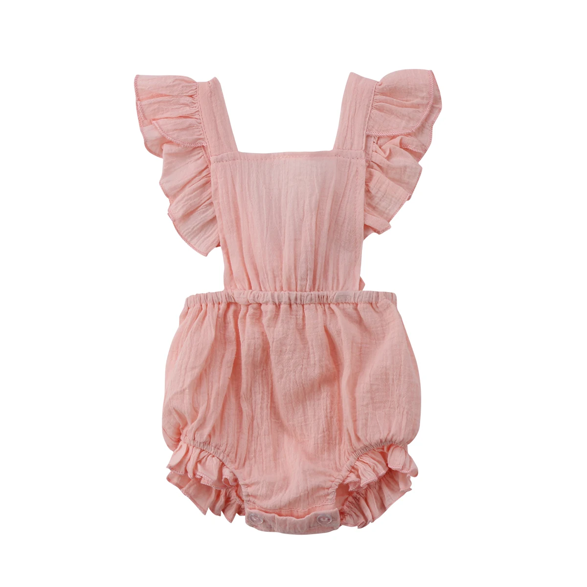 

NEW 2020 Sweet Newborn Baby Girls Ruffles Romper Backless Jumpsuit Outfits Clothes Sunsuit 0-24M