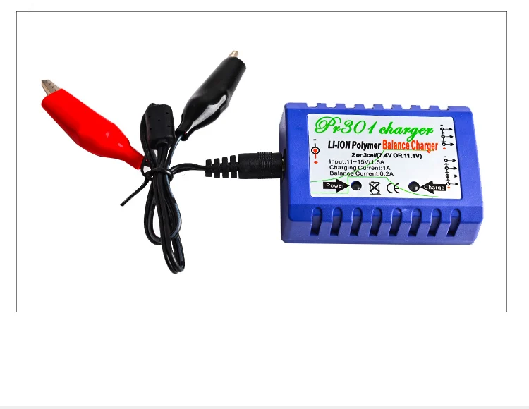 RC Lipo зарядное устройство PR301 для 2 S-3 S ячеек с 12V 1.5A переключателем адаптера