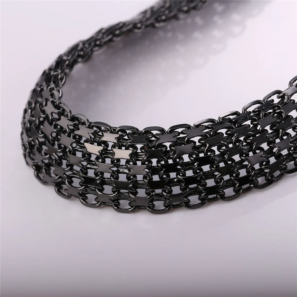 Collare браслет для женщин Модный черный пистолет/серебро/золото винтажный мужские