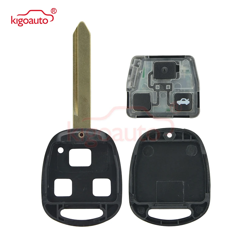 Kigoauto 5 шт. 736670-A для Toyota Avensis 2004 2005 2006 2007 2008 2009 дистанционный ключ 3 кнопки TOY47 434 МГц 4D70
