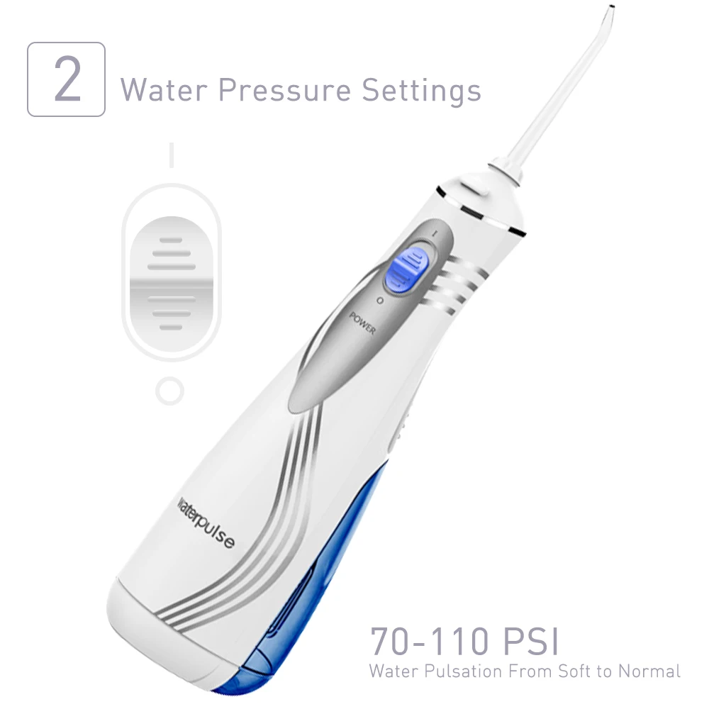 Ирригатор для полости рта Waterpulse V400 6 насадок с сумкой портативный беспроводной