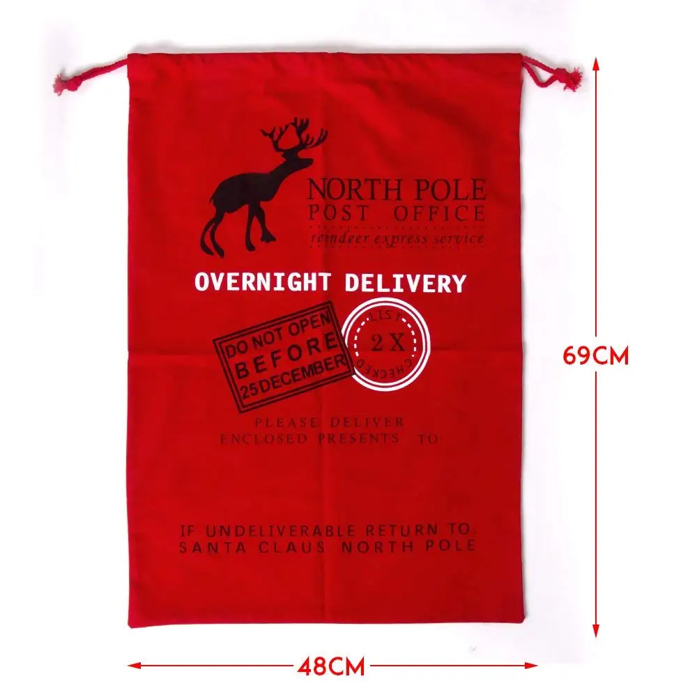 4X большой Рождественский мешок Санта-Клауса винтажная Джутовая сумка