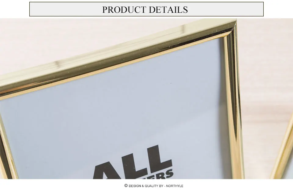 Gold theme simple photo frame plastic frame for 5x7in and 8x10in picture gold picture frame home decoration christmas gift