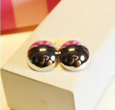 Серьги гвоздики в европейском стиле большие сферические полусферические