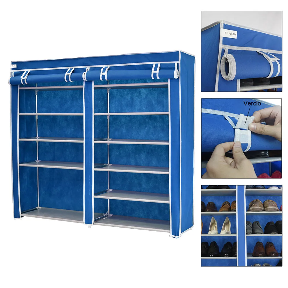 Finether двойной нетканый материал стойка для обуви Полка Для Хранения Обуви