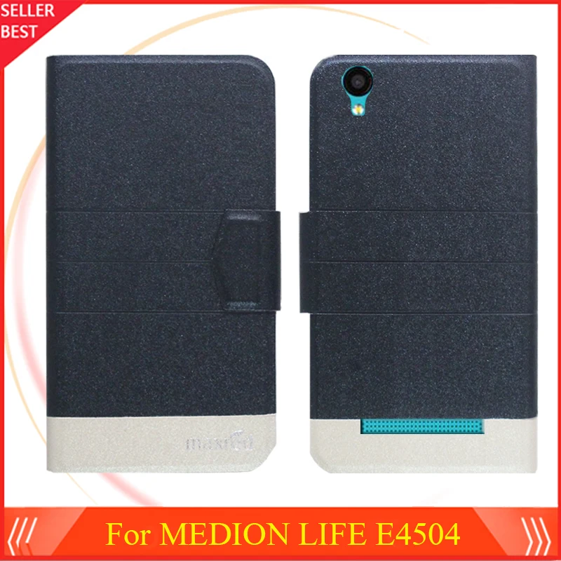 5 Colors Hot! MEDION LIFE E4504 Case Phone Leather Cover Factory Direct Luxury Full Flip Stand Shell Cases | Мобильные телефоны и