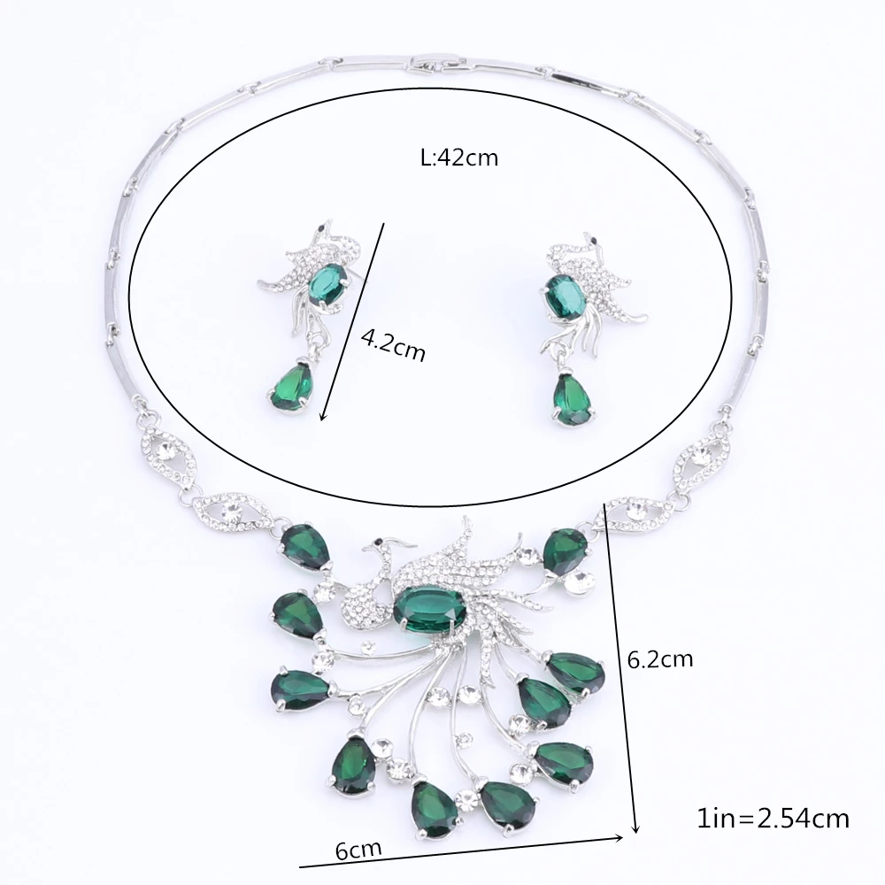 Набор украшений OEOEOS ожерелье и серьги в африканском стиле с птицами Фениксом для