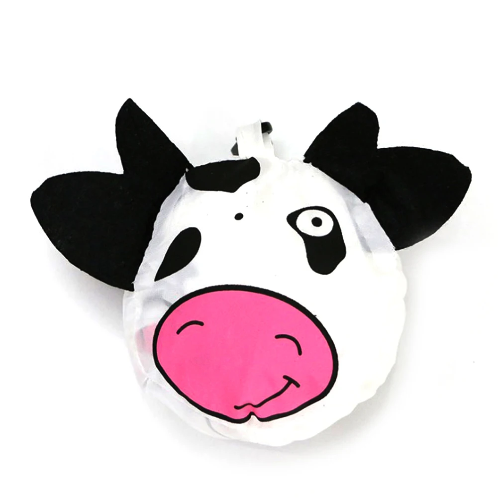 cow Новые сумки с принтами животных милые дорожные складные сумки для хранения продуктов Многоразовые Сумки для покупок для кошек, собак, милых желтых животных - Цвет: cow
