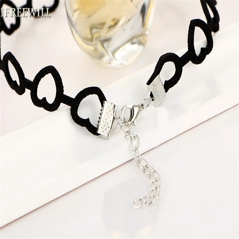 Черный Корея Сердце колье кружево хлопок Романтический веревку цепи усердию 2017