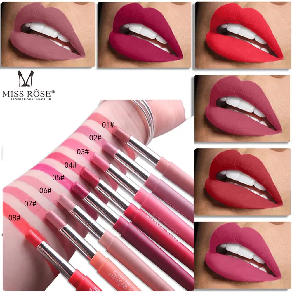 MISS ROSE двухголовый карандаш для губ 12 цветов Водостойкая Подводка долговечный