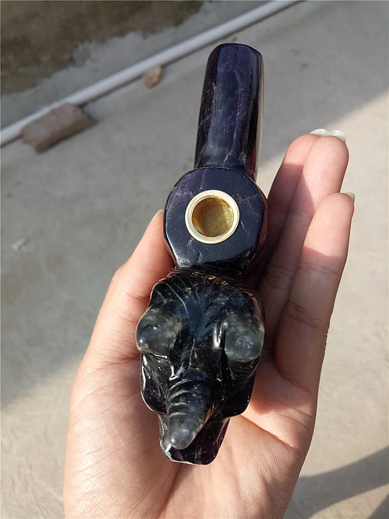 Красивый flourite кварц Единорог труба натуральный Фиолетовый flourite кристалл камень кварц кристалл unic трубы Исцеление табака