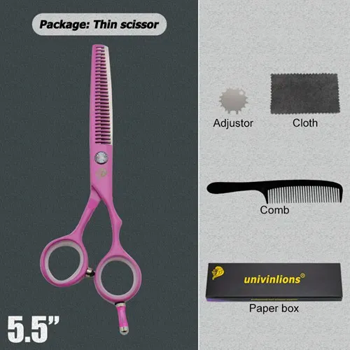 5503-THIN 5,5/6," Розовые японские парикмахерские ножницы, стильные ножницы для волос, Профессиональные парикмахерские ножницы, филировочные ножницы - Цвет: 5503-THIN