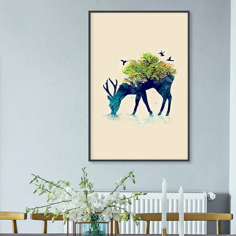 1 шт. Декоративная Настенная картина Зеленые растения | Дом и сад