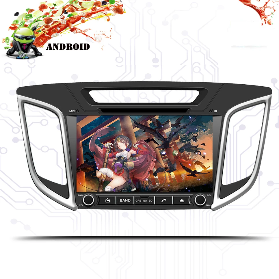 9 дюймов Восьмиядерный Android 0 Ram 4 Гб автомобильный DVD для Hyundai Creta IX25 2014 18 с 1024*600 WIFI GPS
