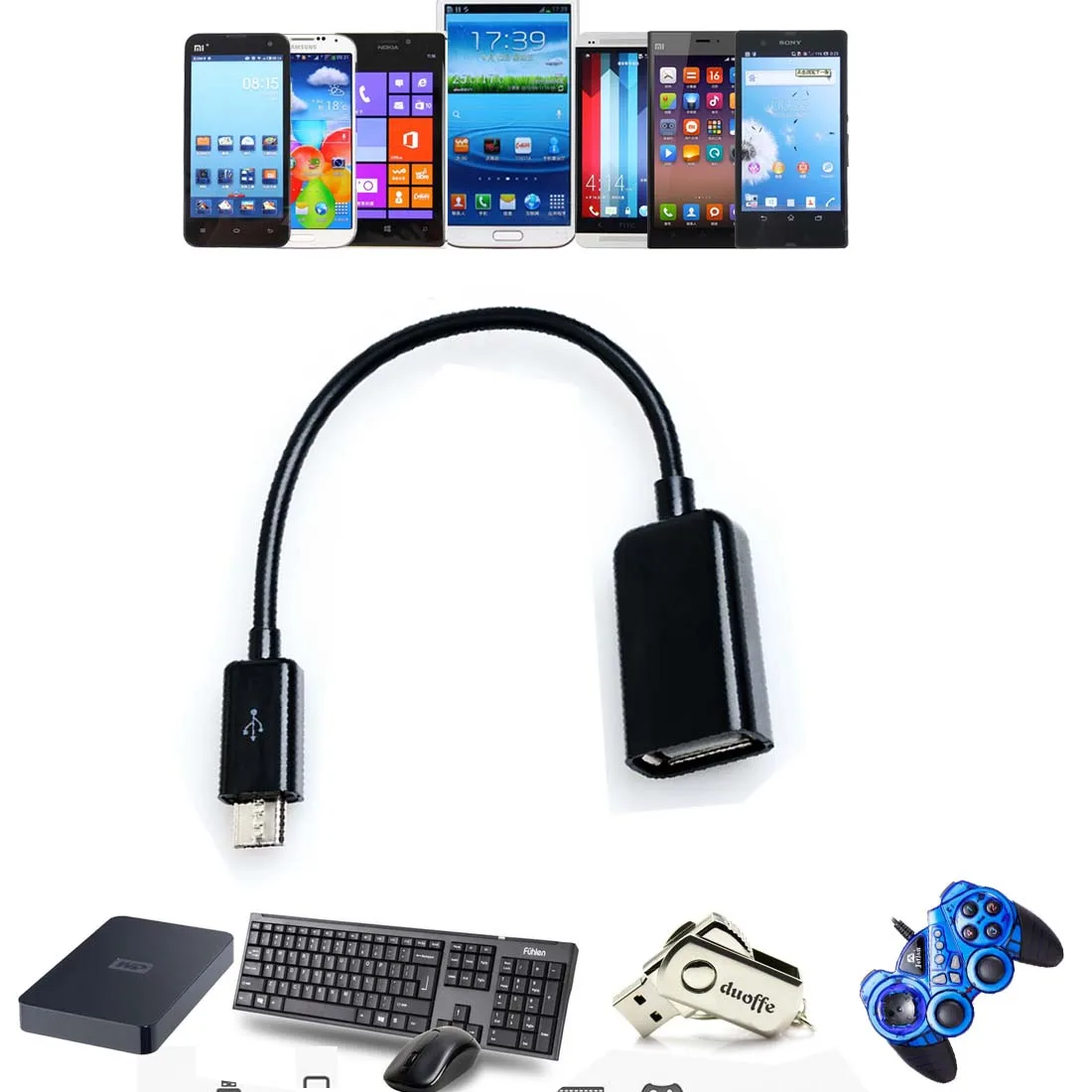 Кабель-адаптер Micro USB OTG для Huawei Ideos MediaPad 7 Tablet Android 2 0 | Электроника