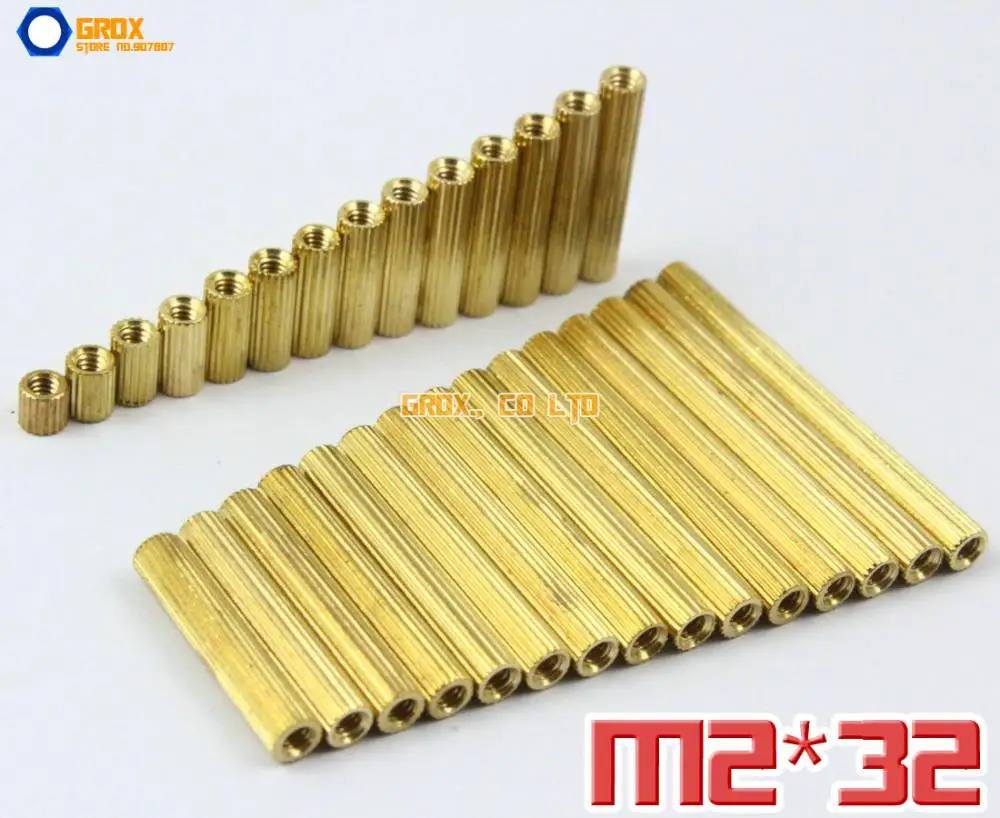 

80 Pieces Brass M2 x 32mm Female PCB Motherboard Standoff Spacer