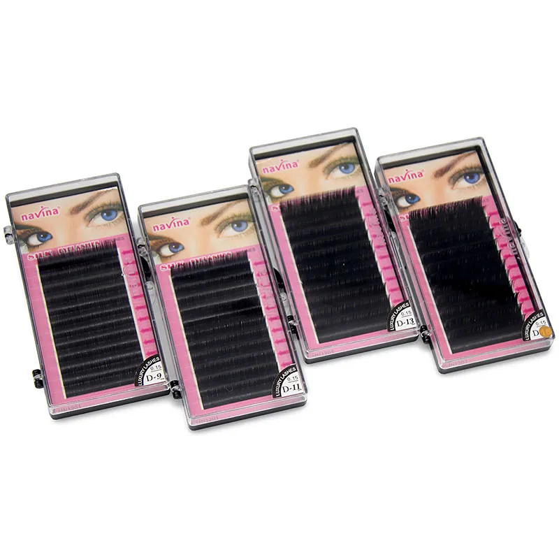 4 шт./партия натуральные длинные черные ресницы для наращивания | Красота и