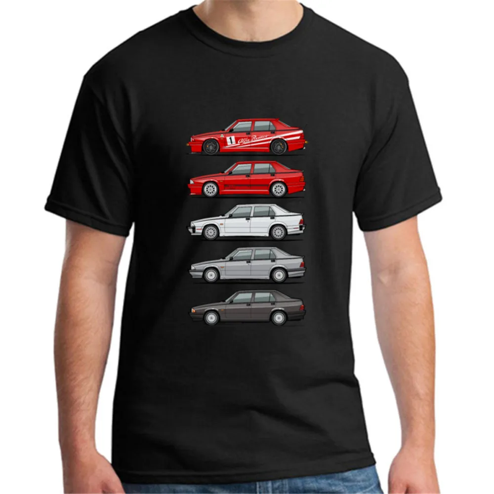 Стек Alfa Romeo 75 футболка Milano Tipo 16 мальчик хлопок короткий рукав Футболка с круглым