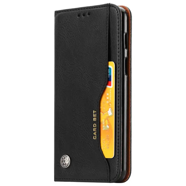 Черный Роскошный кожаный бумажник Etui для Coque samsung A80 Чехол samsung A 80 чехол для телефона флип для samsung Galaxy A80 чехол Galaxy A90 Броня - Цвет: Черный