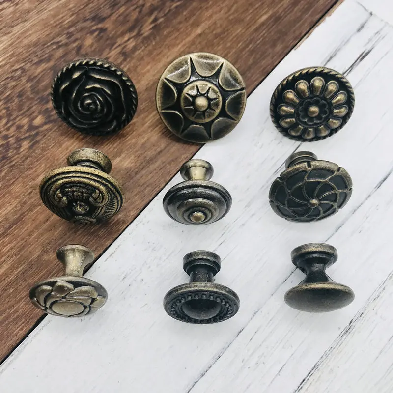 Ручка для мебели и дверной ручки из цинкового сплава в стиле ретро|Ручки шкафа| |