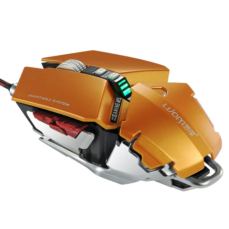 FELYBY Проводная игровая мышь USB металлическая пользовательская Поддержка программирования Эргономика 4800 dpi 4 цвета 10 кнопочная компьютерная мышь для ПК ноутбука - Цвет: Package D